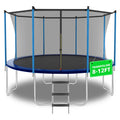 10Ft Outdoor Toddler Trampoline With Enclosure Safety Net Jumping Fun Trampoline, Heavy Duty Jump Pads, Spring Loaded For Children And Adults, Gifts For Boys Girls Blue Garden & Outdoor Iron