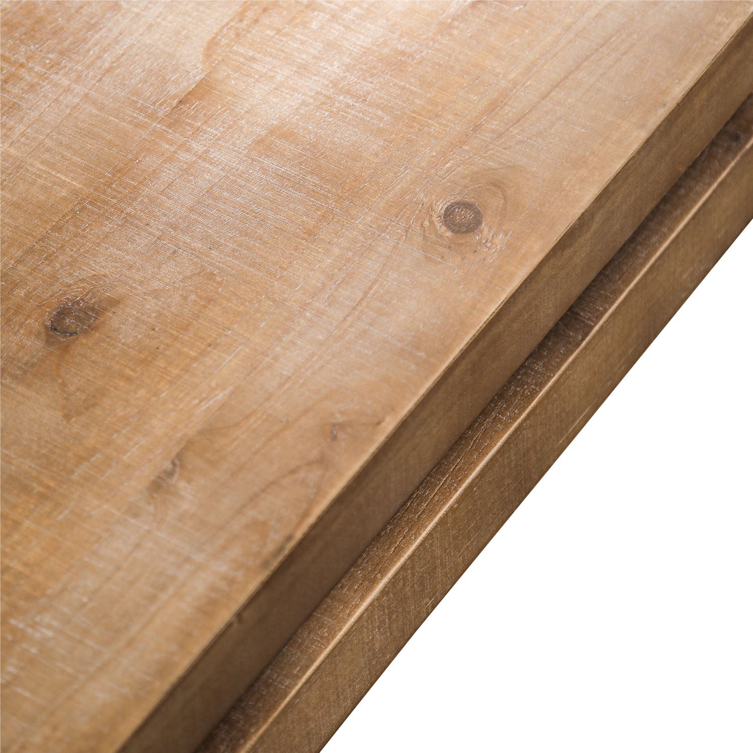 Natural Wood Living Room Table Versatile Coffee Table 2 Tiered Wood Tabletop Table 47.6" L * 23.6" W * 16.3" H Light Brown Distressed Finish Dining Room Fir Rectangular Natural,Natural Wood,Natural Wood Wash,Natural Rustic,Wood Desk Top