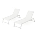 Myers Chaise Lounge Mp2 White Metal Mesh