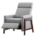 Set Of Two Wood Framed Upholstered Recliner Chair Adjustable Home Theater Seating With Thick Seat Cushion And Backrest Modern Living Room Recliners,Gray Gray Linen