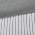 Reversible Yarn Dyed Stripe Down Alternative Comforter Set Queen White Gray Microfiber