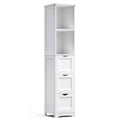 Bathroom Tall Storage Cabinet, Slim Free Standing Cabinet With 3 Drawers And 2 Shelves,Floor Cabinet For Small Space, 11.8