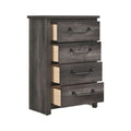 Gray Finish 4 Drawers Storage Chest 1Pc Wooden Furniture Traditional Design Gray Wood
