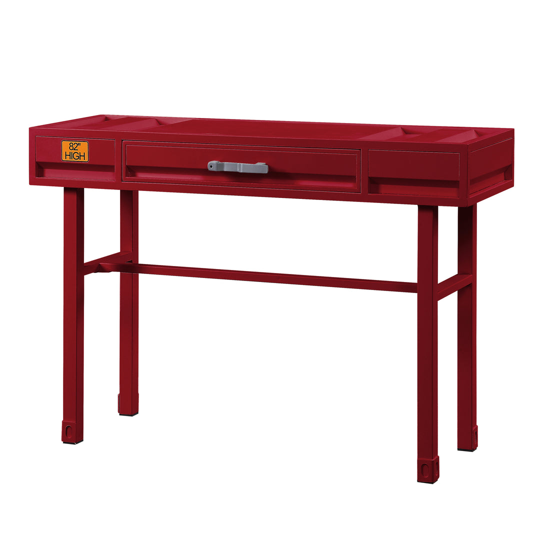 Red Vanity Desk With 1 Drawer Red 1 Drawer Bedroom Metal