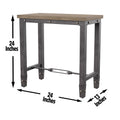 Jersey Chairside End Table Oak Solid Wood Mdf
