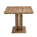 Table And Chair Set.Mdf Rectangular Dining Table, 6 Modern Medieval Style Restaurant Cushioned Side Chairs With With Soft Cushions And Black Metal Legs.Suitable For Restaurants, Living Rooms, Kitchen. Brown Seats 6 Mdf Metal