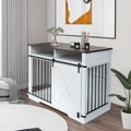Wf005 Wh,The Dog Cage Has A Large Space White Linen
