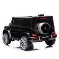 Licensed Mercedes Benz G63 Kids Ride On Car, 12V Electric Vehicle With Remote Control, Double Open Doors, Music, Bluetooth, Wheels Suspension, Battery Powered For Children Boy Girl Black Black Polyethylene