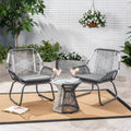 Idaho 3Pc Chat Set Gray Woven Rope