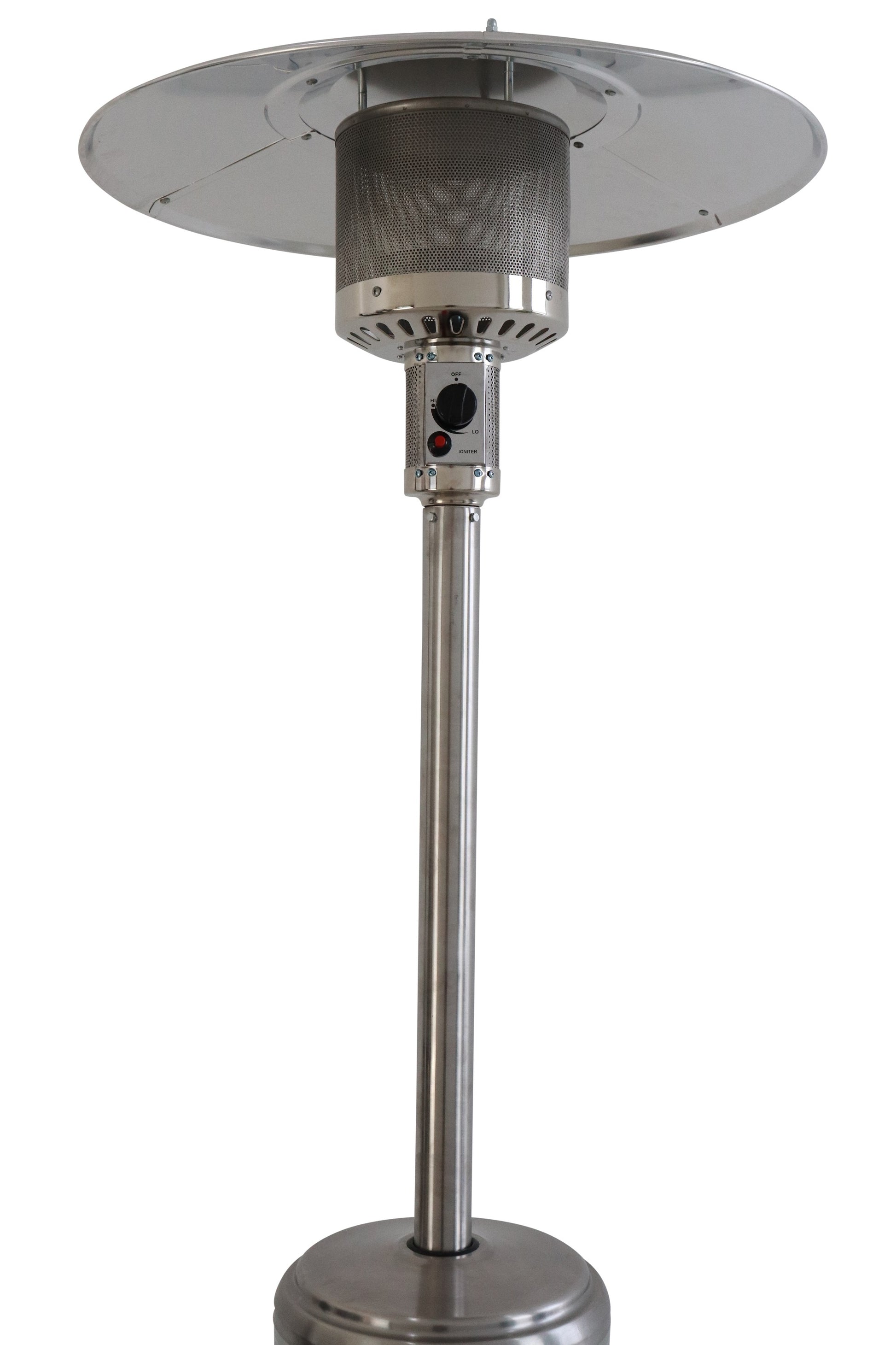 46000 Btu Propane Patio Heater Steel Gray Stainless Steel