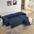 Modular Corduroy Upholstered 3 Seater Sofa Bed With Storage For Home Apartment Office Living Room, Free Combination, L Shapedblue Blue Wood Primary Living Space Medium Soft Pillow Back Eucalyptus Square Arms Foam Corduroy 3 Seat