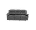 Contemporary Motion Sofa 1Pc Couch Metal Reclining Plush Cushion Living Room Furniture Slate Blue Recliners Slate Blue Faux Leather Metal Primary Living Space Cushion Back Contemporary,Modern,Transitional Pillow Top Arms Bonded Leather 3 Seat