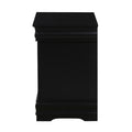 Black 2 Drawer Nightstand Black 2 Drawers Bedroom Rectangle Traditional Pine Wood