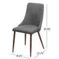 Dining Chair Light Grey Fabric