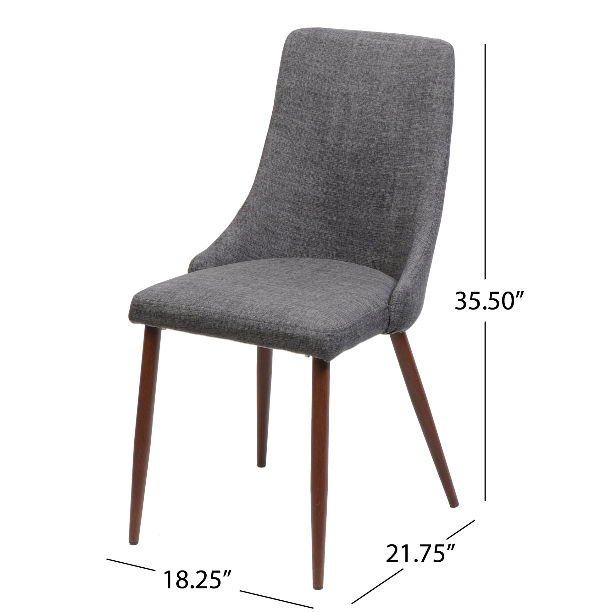 Dining Chair Light Grey Fabric