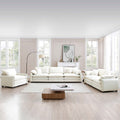 3 Piece Comfortable Oversized Sectional Sofa, One Single Sofa And One 2 Seater Sofa And One 3 Seater Sofabeige Corduroy Deep Seat Sofa Beige Corduroy 6 Seat