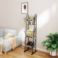 3 Tier Kitchen Storage Basket Organizer, Freestanding Metal Wire Rack For Fruit, Vegetables, And Pantry Items Black Kitchen American Design,American Traditional Metal