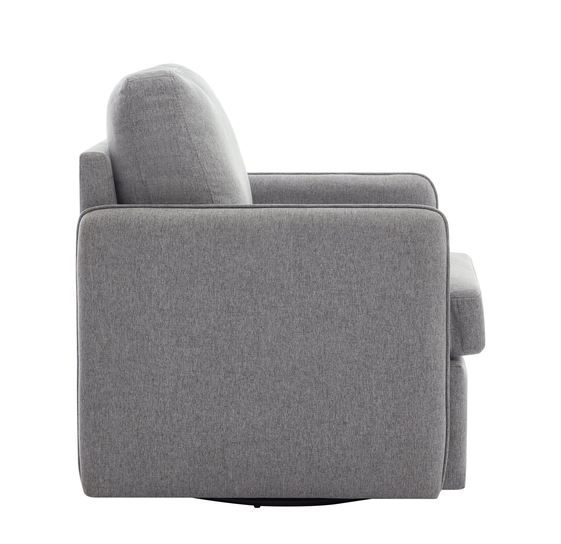 Swivel Accent Chair, Comfy Single Sofa Chair With Storage, Modern Arm Chair For Living Room, Fabric Swivel Armchair With Metal Base Gary Gray Silver Linen