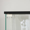4 Tier Glass Display Cabinet, Double Door Glass Cabinet With Two Locks, Floor Standing Storage Cabinet With 6 Acrylic Shelves For Living Room, Bedroom And Office, Black, 31.5