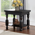 Rustic Style Antique Black 1Pc End Table Open Bottom Shelf Plank Style Table Top Living Room Furniture Antique Black Primary Living Space Classic,Contemporary,Modern,Rustic,Transitional Open Storage Square Coffee & End Tables Solid Wood