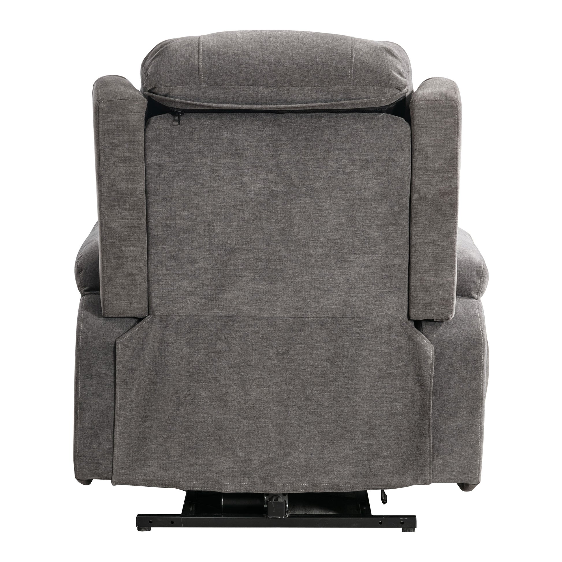 Power Lift Recliner Chair Recliners For Elderly With Heat And Massage Recliner Chair For Living Room With Infinite Position And Side Pocket,Usb Charge Port Grey Grey Power Push Button Soft Heavy Duty Cotton Wood Metal