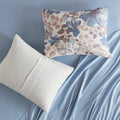 Floral Comforter Set With Bed Sheets Blue King Blue Polyester
