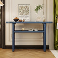 Elegant Minimalist Console Table With Rounded Edges And Sturdy Shelf Design For Entryway, Living Room Navy Navy Solid Wood Mdf