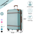 24 In Luggage 1 Piece With Tsa Lockexpandable Lightweight Suitcase Spinner Wheels, Vintage Luggage,Blue Green Change To Sku:N732P171621M Blue Green Abs