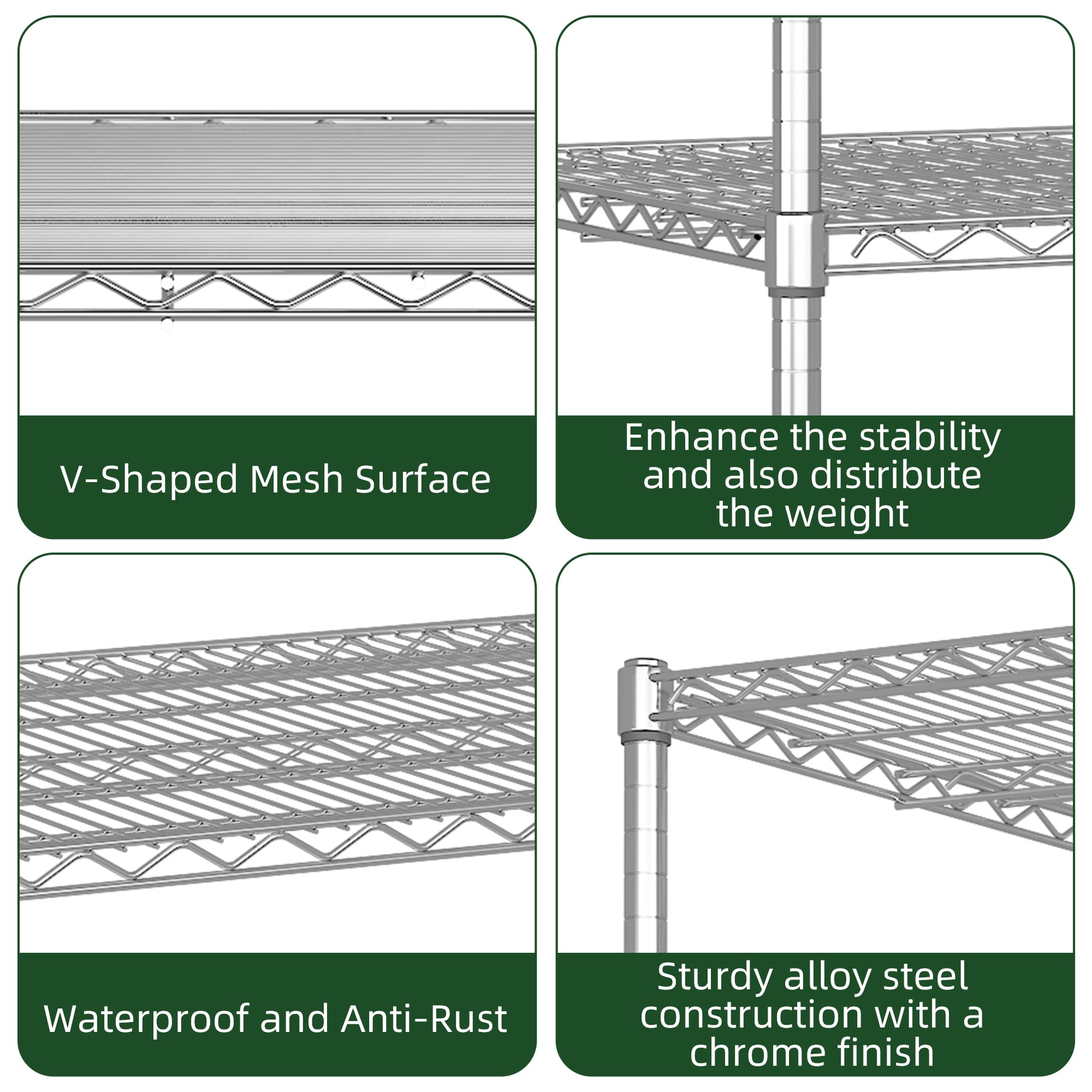 72" H Metal Large Storage Shelves With Wheels, Metal Shelving With Chrome, Adjustable 5 Tier Sturdy Metal Shelves For Storage Shelving,Kitchen,Garage 5 Silver Primary Living Space Metal Modern