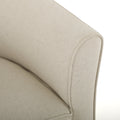 Swivel Chair With Loose Cover Natural Fabric