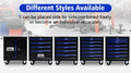 Double Door Clapboardl Multi Function Tool Cart Blak Blue Black Blue Steel