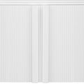 Striped Storage Cabinet With 4 Doorsadjustable, Suitable For Study,Entrance And Living Room White Mdf