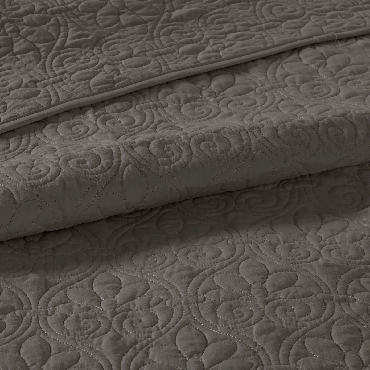 Reversible Bedspread Set Dark Grey Full Dark Grey Cotton