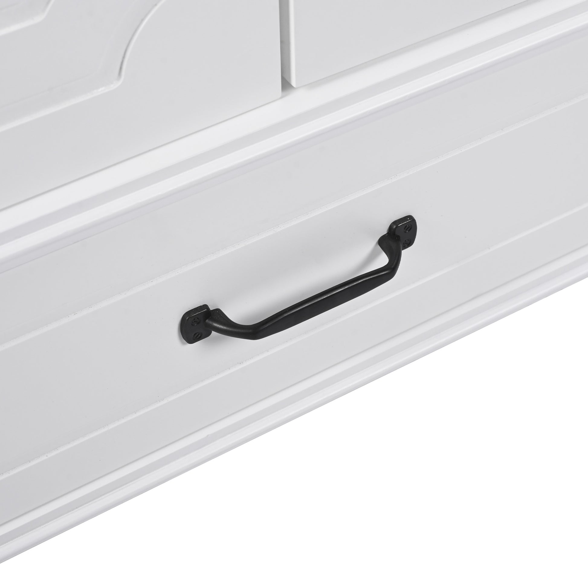 30" Bathroom Vanity With Sink Vintage Style, Multi Functional Storage Space, Door Shelf, Soft Closing Door, White White Acacia Wood,Ceramic Mdf