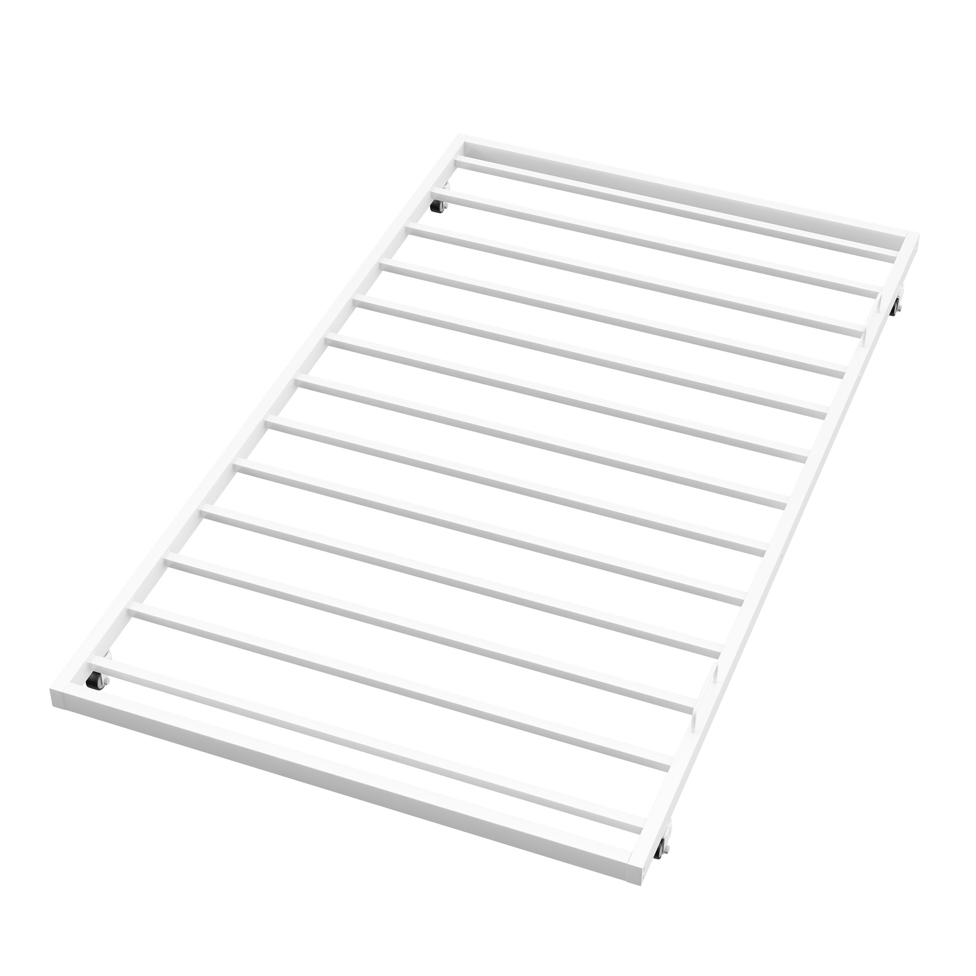 Heavy Duty Sturdy Meta Twin Over Full Bunk Bed L Noise Reduced Safety Guardrail No Box Spring Needed,White Box Spring Not Required Twin White Metal