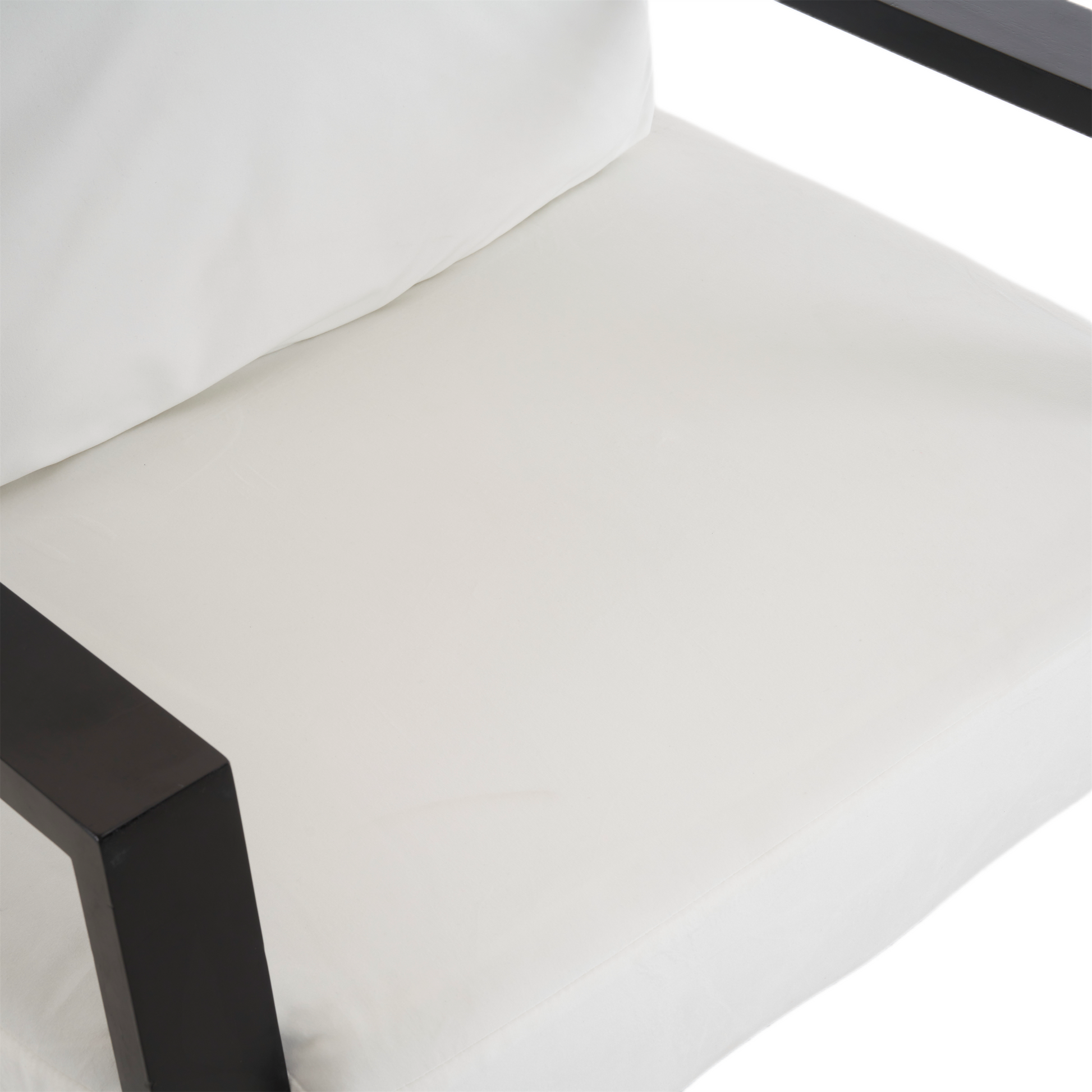 Modern Low Back White Upholstered Accent Armchair With Gold Metal Legs & Rubberwood Frame, Chic Wide Armrest Minimalist Lounge Chair With Pillow Back, Single Sofa Chair For Living Room&Balcony