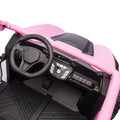 24V Two Seater Kids Ride On Utv W Parents Control,20In Seat Width,400W Super High Power,Four Wheel Suspension,Bluetooth,Mp3,Usb,Led Light,Horn,Rear Storage Space,Speeds 3.73 4.97Mph For Kids Aged 3 . Pink 100 149 Lbs Polypropylene