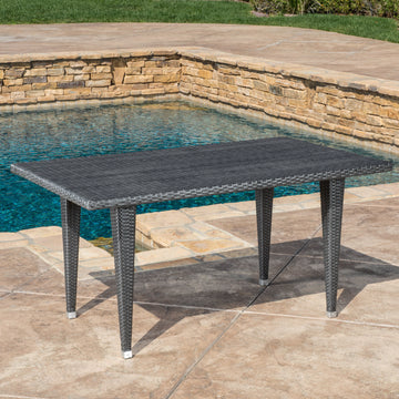 Dominica 35*59 Rect Table Pvc Grey Iron