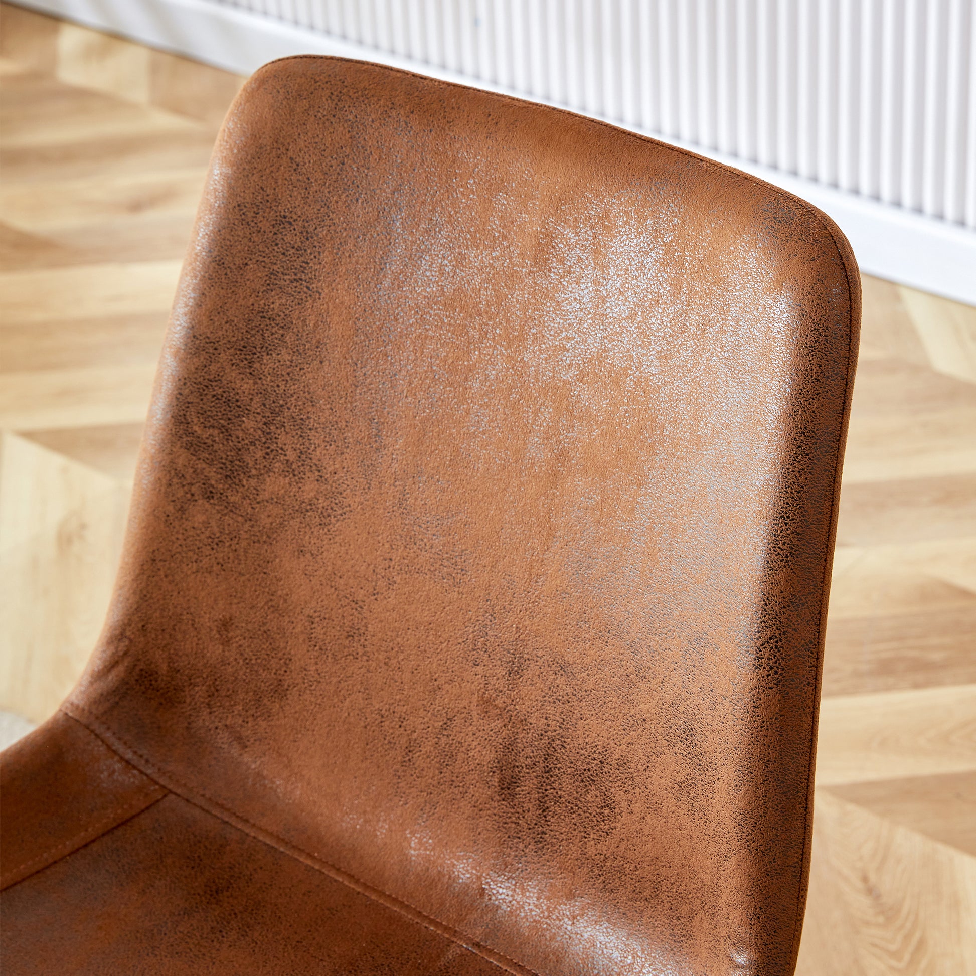 Table And Chair Set. Modern Dining Table With Mdf Top And Beautiful Mdf Legs. Comes With Brown Comfortable Chair With Seat And Metal Legs. Suitable For A Wide Range Of Decorative Styles. Brown,Wood Seats 4 Mdf