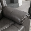 360 Swivel And Rocking Home Theater Recliner Manual Recliner Chair With Wide Armrest For Living Room,Bedroom, Grey Grey Foam Pu
