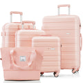 5 Piece Luggage Set With Expandable Travel Bag Includes 16