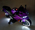 Tamco Kids Motorcycle 12V Motorcycle For Kids 3 4 5 6 Years Boys Girls 12V7Ah Kids Motorcycle Ride On Toy With Training Wheels Manual Throttle Drive By Hand Lightting Wheels Purple 50 99 Lbs Plastic Indoor & Outdoor Use