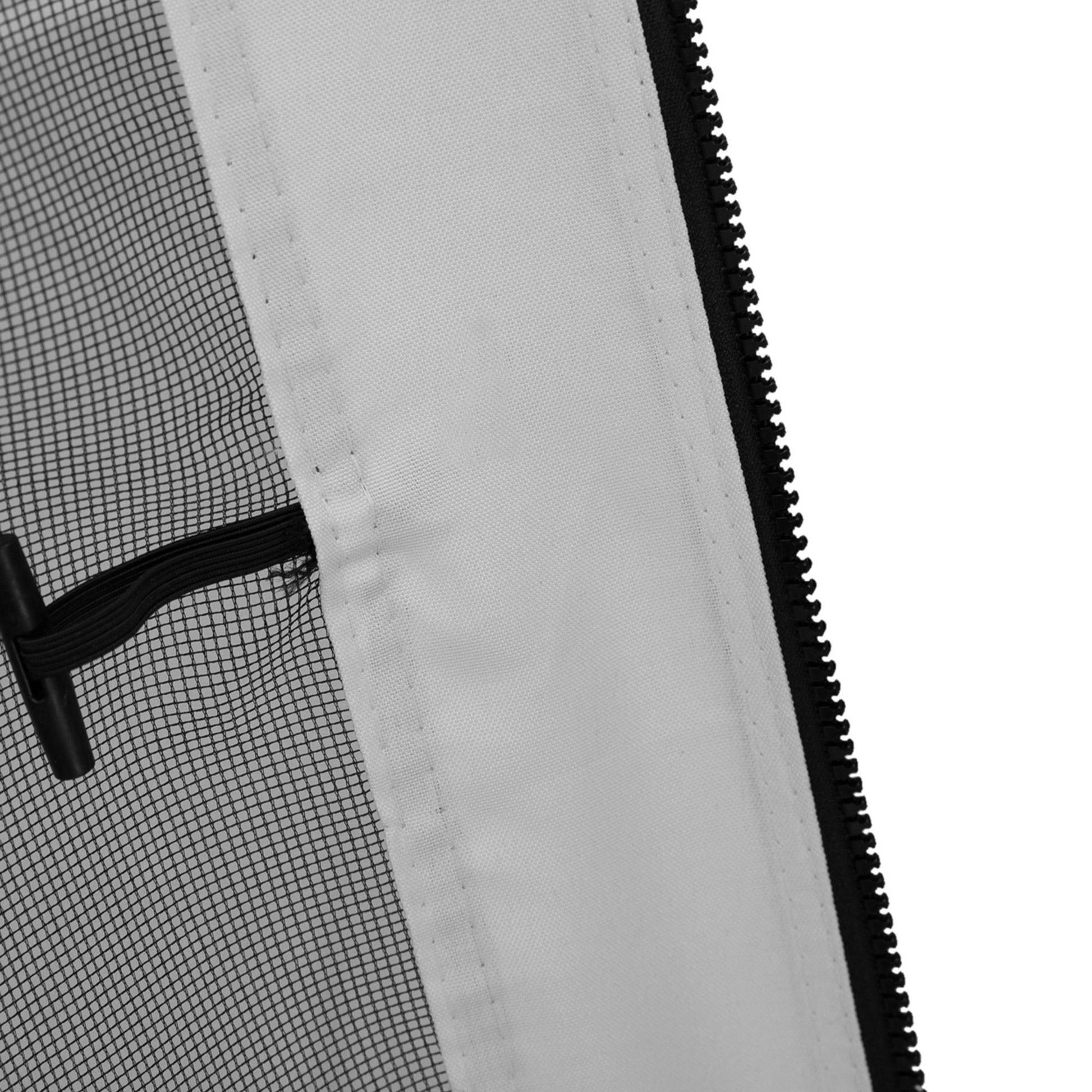 Outsunny 10' X 12' Replacement Mesh Sidewall Netting For Patio Gazebos And Canopy Tents With Zippers Sidewall Only , White White Polyester