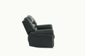 Modern 1Pc Manual Motion Recliner Chair Glider Black Color Bonded Leather Armrest Cushion Seating Living Room Furniture Black Faux Leather Primary Living Space Contemporary,Modern Bonded Leather