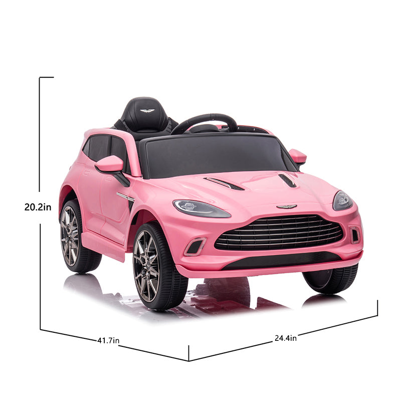 12V Dual Drive Remote Control Electric Kid Ride On Car,Battery Powered Kids Ride On Car Pink, 4 Wheels Children Toys Vehicle,Led Headlights,Remote Control,Music,Usb. Pink Polyethylene