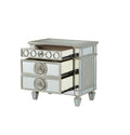 Varian Mirrored Nightstand Silver Mirror,Synthetic Wood
