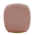 Pink Swivel Accent Chair Pink Primary Living Space Modern Wood Fabric