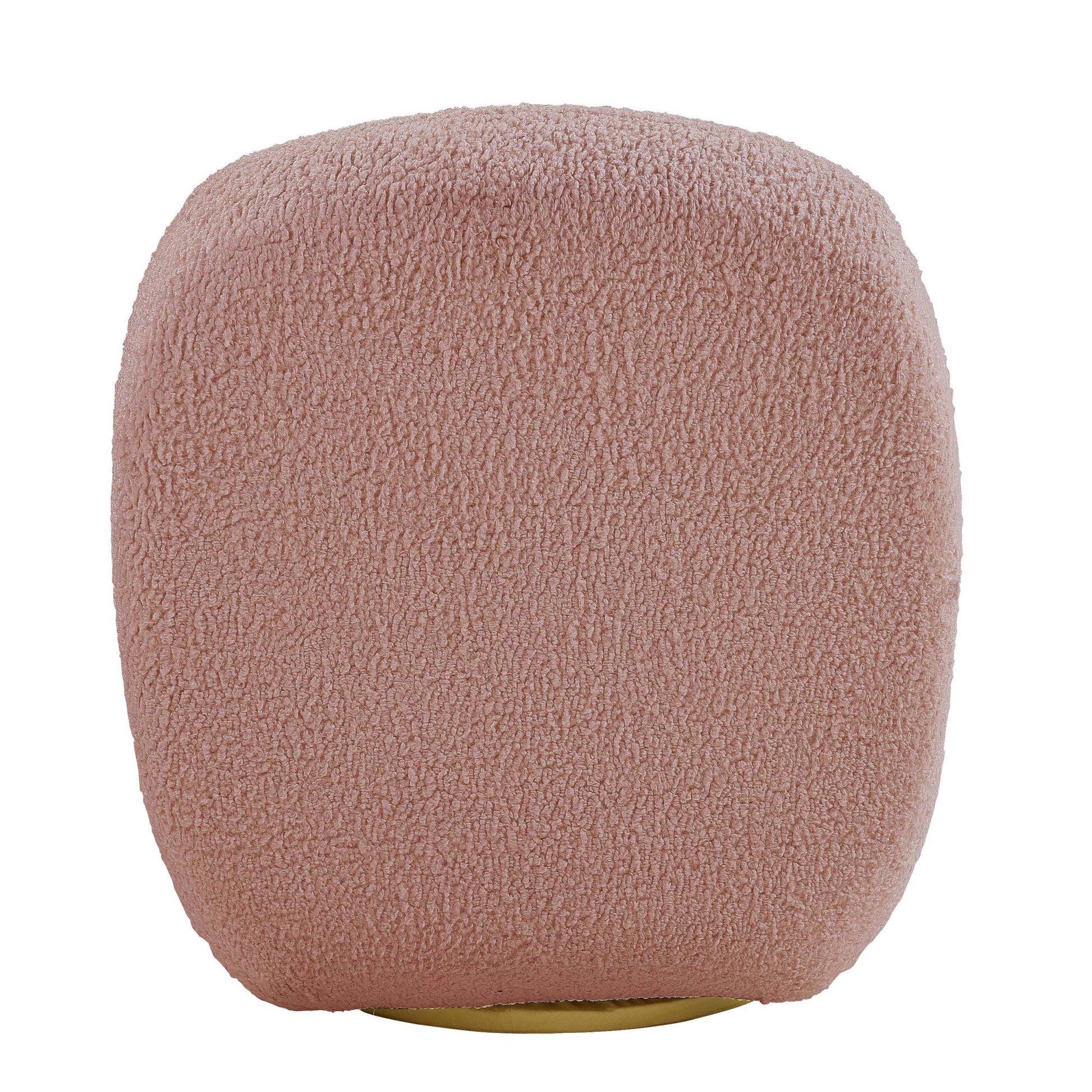 Pink Swivel Accent Chair Pink Primary Living Space Modern Wood Fabric
