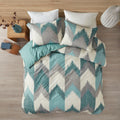 3 Piece Duvet Cover Mini Set King Multicolor Cotton