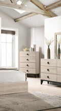 Modern Design Bedroom Furniture 1Pc Cream 4 Drawers Beautiful Chest With Faux Marble Top Black,Cream Modern Wood